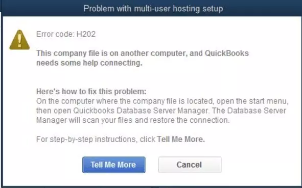 QuickBooks Error H202 Message