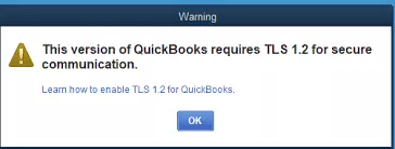 QuickBooks TLS 1.2 Error Message