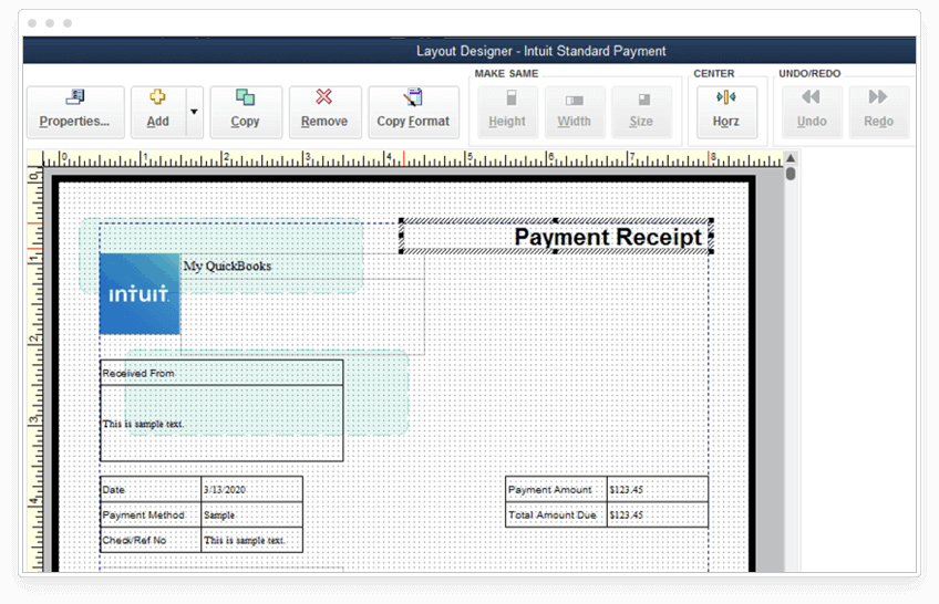 Customize Payment Receipt in QuickBooks Enterprise