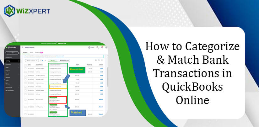 categorize, and match bank transactions in QuickBooks Online