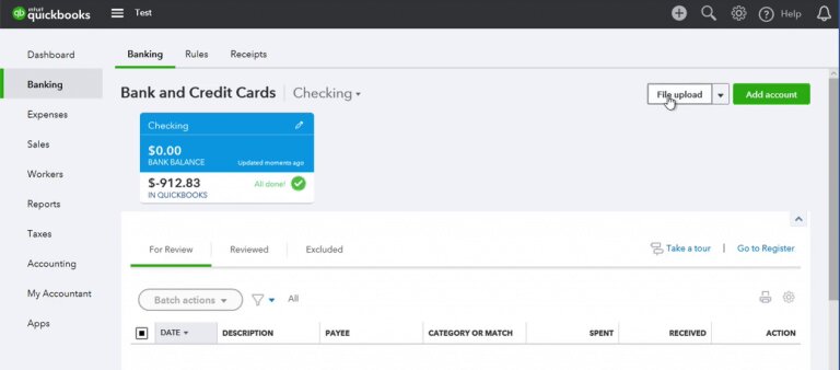 Manually Import Transaction File in QuickBooks