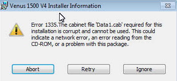 QuickBooks Cabinet error 1335