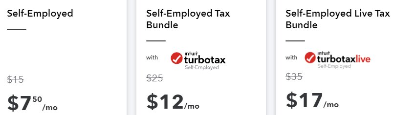 Plans and Prices of QuickBooks Self Employed