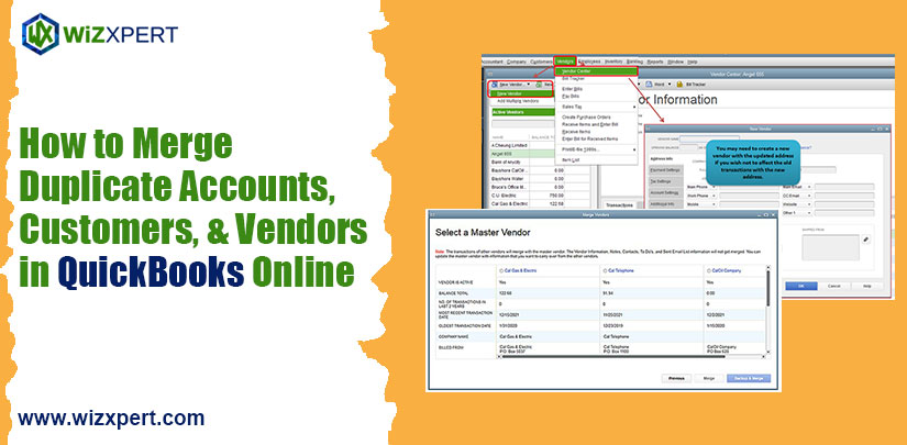 Merge duplicate accounts, customers, & vendors in QuickBooks Online