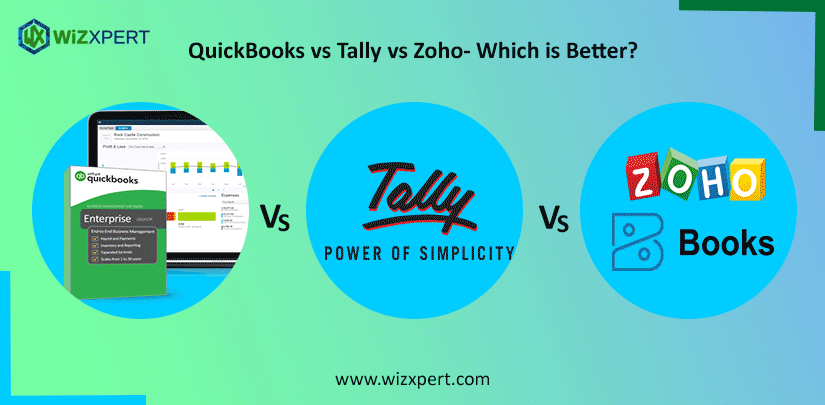 QuickBooks Vs Tally Vs Zoho