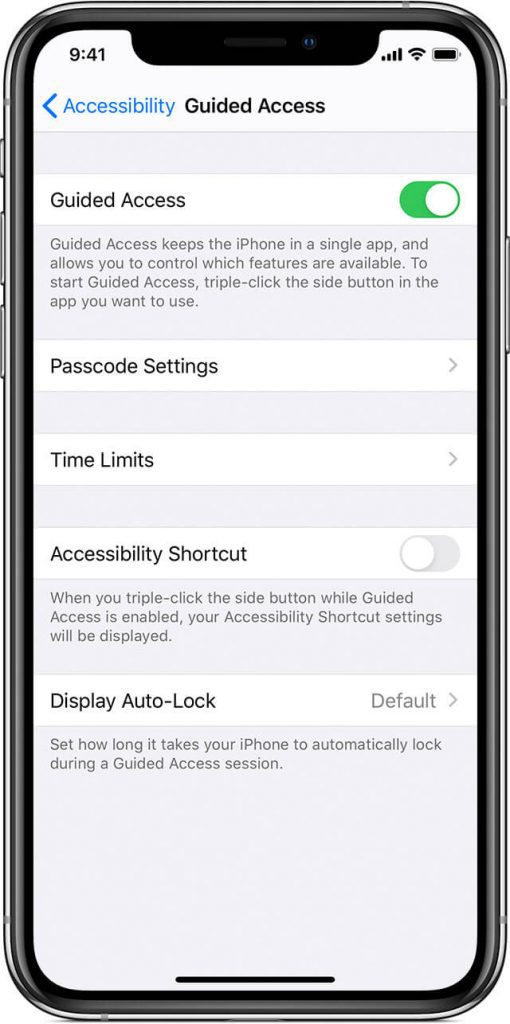 Guided Access in iOS