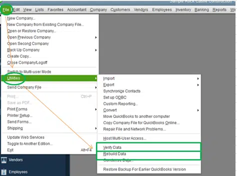 Verify the rebuild data tool