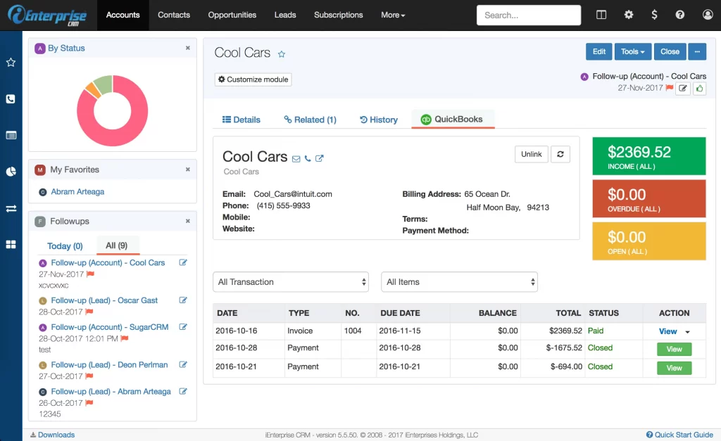 iEnterprise CRM