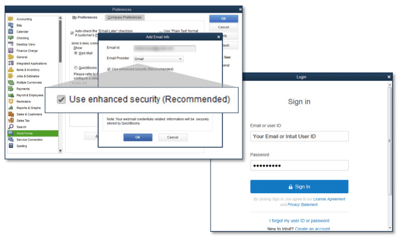 Security on web mail