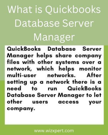 What is QuickBooks Database Server Manager 
