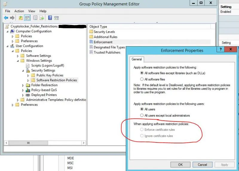 configure software restriction policy