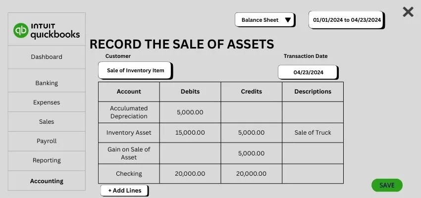 Record Sale of Asset in QuickBooks image