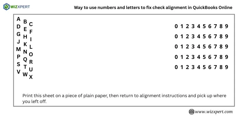 Way to use numbers and letters to fix check alignment in QuickBooks Online